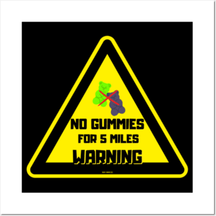Warning! No Gummies By Abby Anime (c) Posters and Art